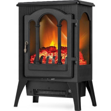 MPM Kominek elektryczny MEK-01 2 poziomy mocy Efekt płomienia Termostat Czarny