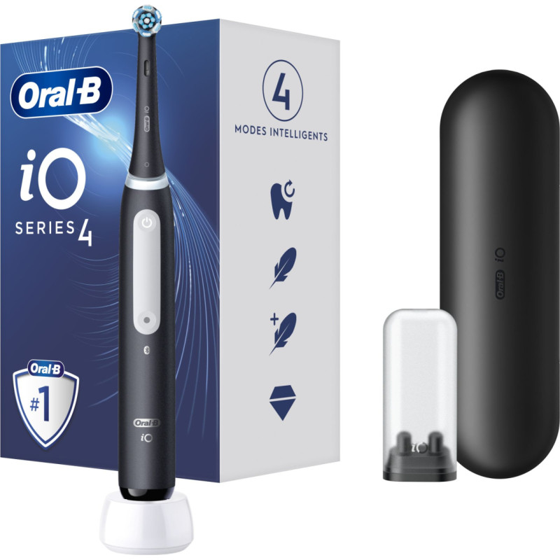 Oral-B iO 4n Suaugusiems Besisukantis vibruojantis dantų &scaron;epetėlis Juoda