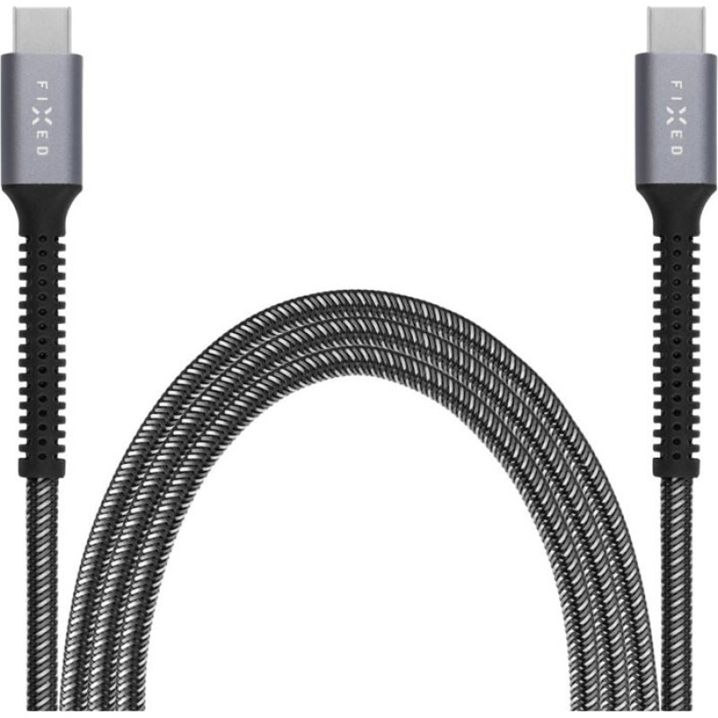 Fixed | Armor Cable USB-C/USB-C, 2 m, 240W | FIXDA-CC2-GR