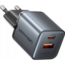 Vention Ładowarka Vention GaN USB-C + USB-A 30W (FEWH0-EU) czarna