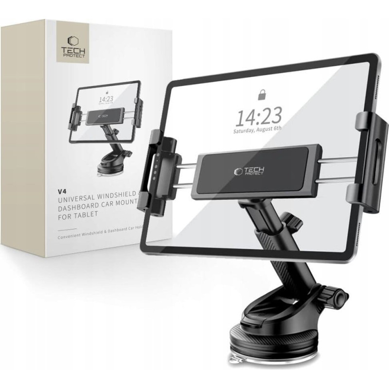 Tech-Protect V4 UNIVERSAL WINDSHIELD & DASHBOARD CAR MOUNT FOR TABLET BLACK
