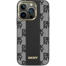 Dkny Leather Checkered Mono Pattern MagSafe - Etui iPhone 14 Pro (czarny)