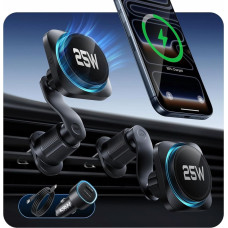 ESR OMNILOCK CRYOBOOST MAGNETIC MAGSAFE VENT CAR MOUNT WIRLESSS CHARGER QI2.2 25W BLACK