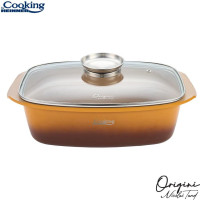 Kepimo forma su dangčiu aliuminis su keramikos danga 5.3L 39x22.5x11 cm HR-BJK-TV11, COOKING BY HEINNER