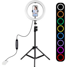Puluz Tripod Mount Puluz 1,1m + 26cm RGBW LED Ring Vlogging  PKT3044