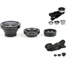Xrec Lens 3w1 (fish Eye ; Macro ; Wide Angel) Telephone / Smartphone - Black