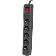 Natec Power strip Natec Bercy 400 overvoltage 5 sockets 1.5 m black (NSP-1713)