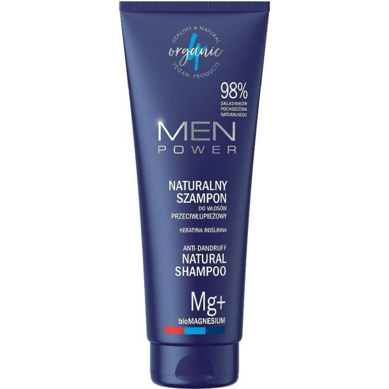 4Organic Men Power naturalny przeciwłupieżowy szampon do włosów 250ml