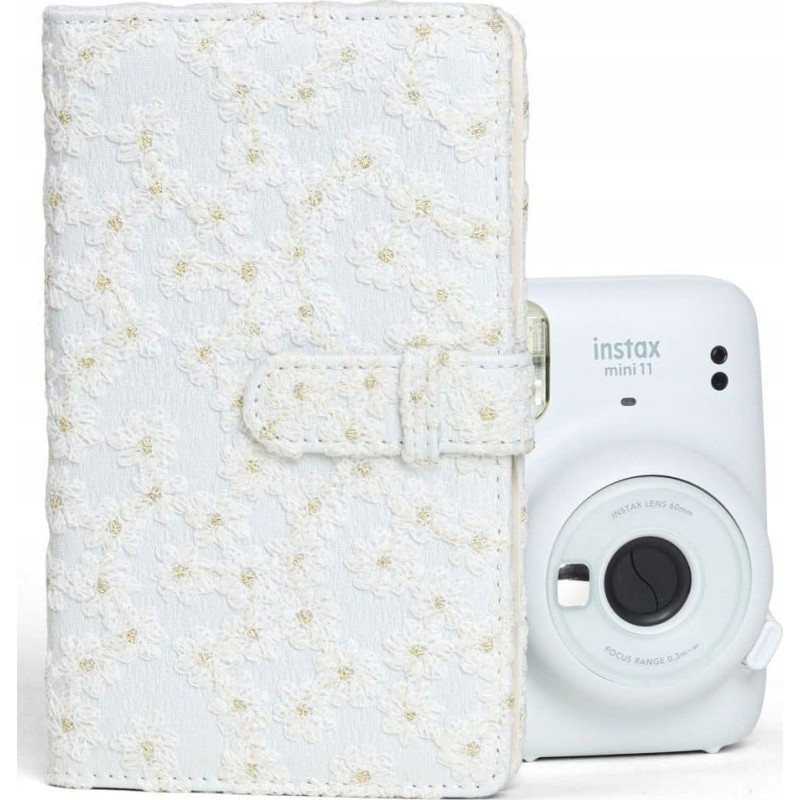 Loveinstant Photo Album For Fujifilm Instax Mini / Xiaomi / Polaroid / Canon / Hp / Kodak / White Embroidery