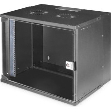 Digitus SOHO PRO wall-mounted enclosure, black IT cabinet, 9 rack units