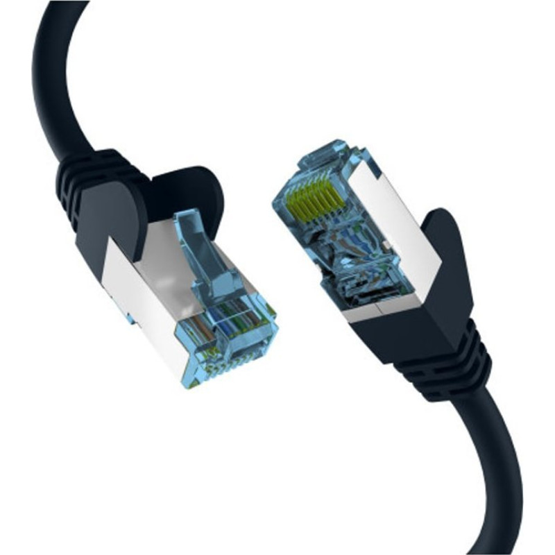 EFB EFB Netzwerkkabel CAT6a S/FTP PIMF mit CAT7 Rohkabel 10 Gigabit Ethernet Kupfer 30m schwarz