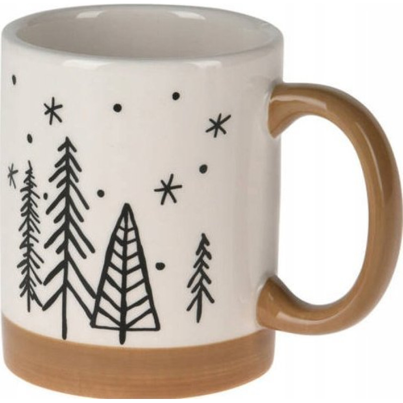 Home Styling Collection Zimowy kubek z uchem z motywem choinek, 250 ml
