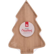 Excellent Houseware Talerz drewniany choinka XMAS