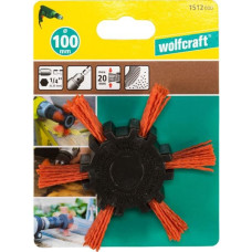 Wolfcraft Sechskant Nylondrahtfächerbürste 100x20mm