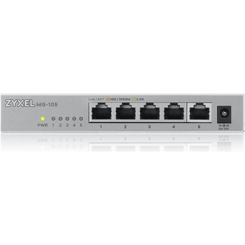 Zyxel XMG-105 Ne-valdomas 2.5G Ethernet (100/1000/2500) Pilka