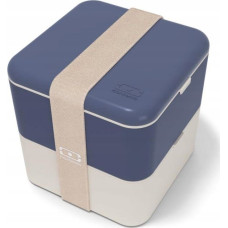 Monbento Monbento Bento Square Natural Blue niebieski