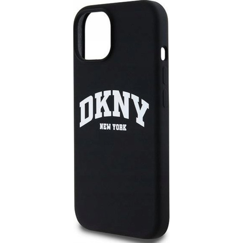 Dkny DKNY Liquid Silicone White Printed Logo MagSafe - Etui iPhone 11 (czarny)