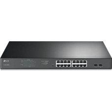 Tp-Link TL-SG1218MPE Valdomas L2 Gigabit Ethernet (10/100/1000) Maitinimas per Eternetą (PoE) 1U Juoda