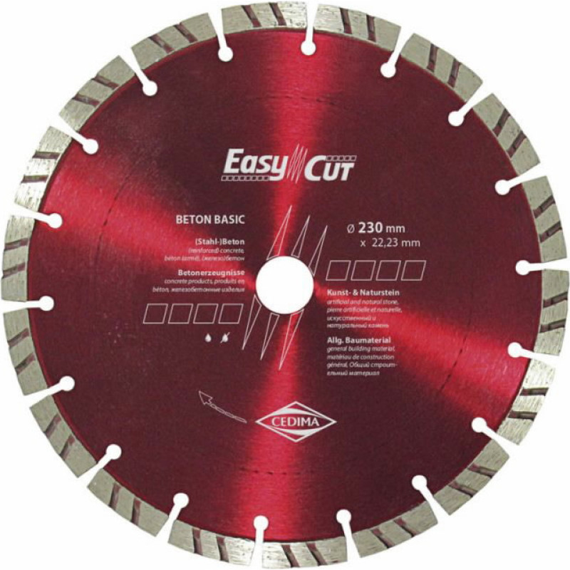 Cedima Deimantinis pjovimo diskas Beton Basic 125x2,22,23mm, Cedima