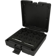 Ks Tools Spiralinio profilio galvučių rinkinis ¼" + ½" 15 vnt, 6-27mm, KS Tools