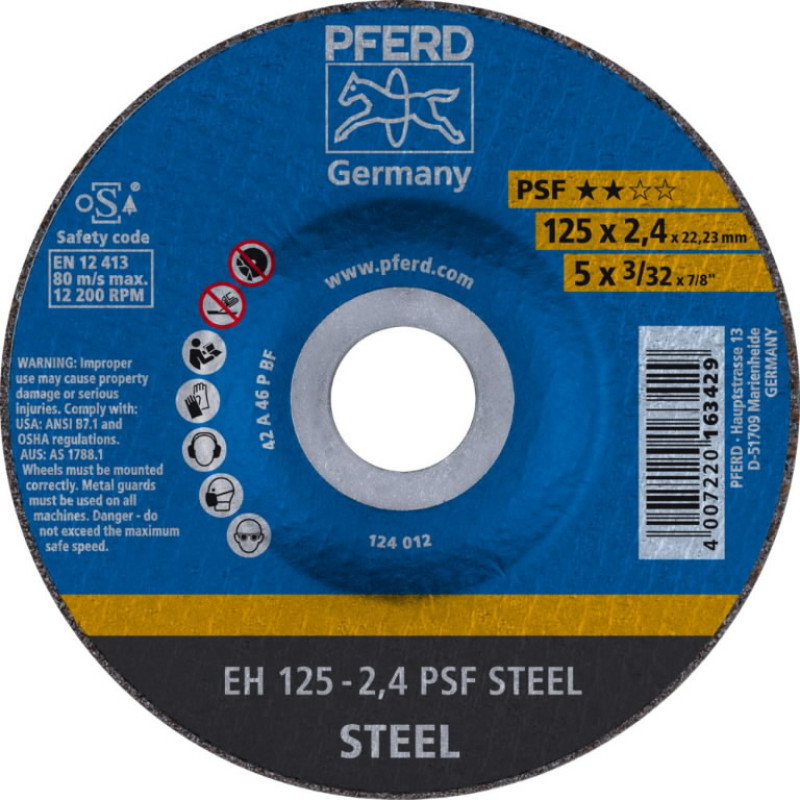 Pferd Pjovimo diskas PSF Steel EH 125x2,4mm, Pferd