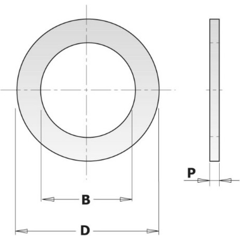 CMT Redukcinis žiedas diskui D=30mm B=25,4mm P=2,0mm, CMT