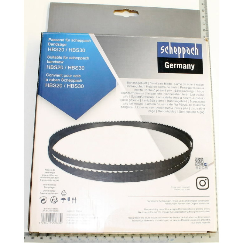 Scheppach Pjovimo juosta HBS20/3 1400 x 6.4 x 0.4 mm / 6 TPI, Scheppach