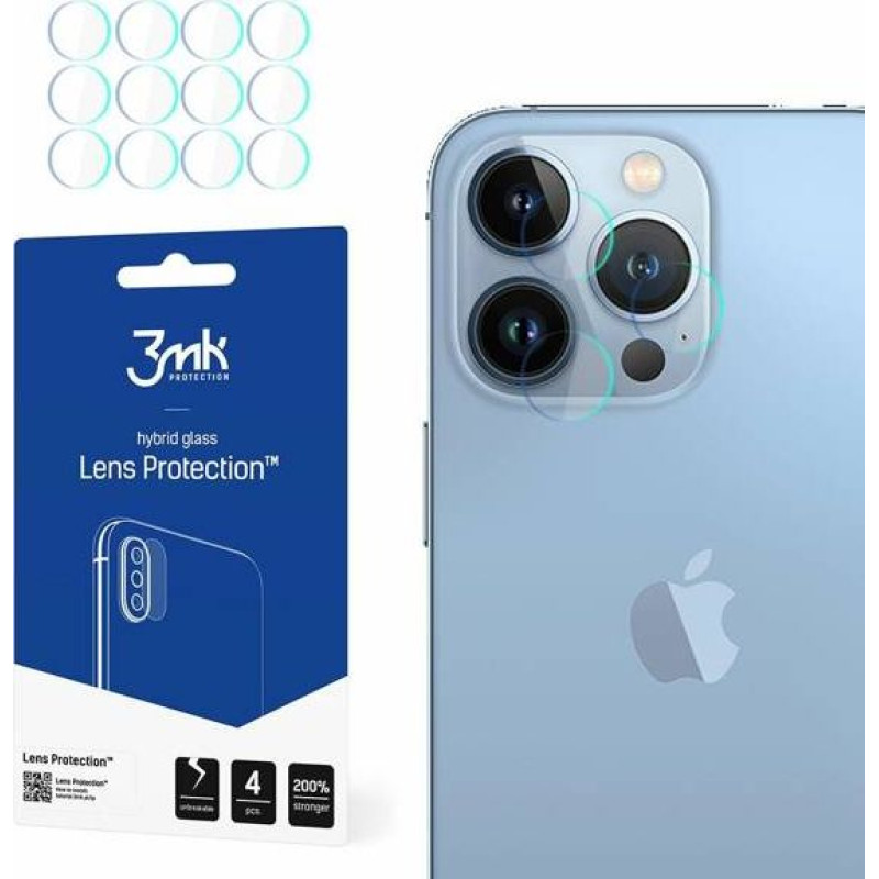 3MK Hybrid glass for camera lens 3MK Lens Protection Apple iPhone 13 Pro [4 PACK]