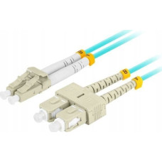 Lanberg Patchcord światłowodowy Lanberg MM LC/UPC-SC/UPC DUPLEX 3.0MM OM3 50/125 LSZH 3m aqua