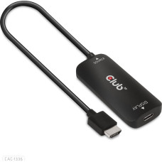 Club 3D CLUB3D CAC-1336 vaizdo kabelio adapteris 1 m HDMI + USB C tipo USB Juoda