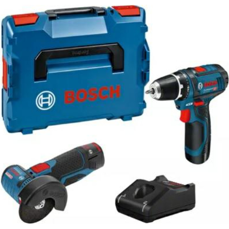 Bosch ZESTAW COMBO 12V (GSR 12V-15 + GWS 12V-76) 2x2,0Ah LB