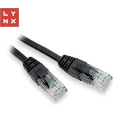 Lynx Cs LYNX UTP patch kabel Cat5e, PVC, CCA, 1m, černý (balení obsahuje 10ks)