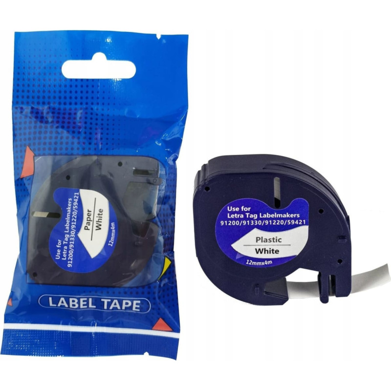 Dymo Taśma DYMO LT 59421 12mm x 4m S0721510 czarny na białym zamiennik