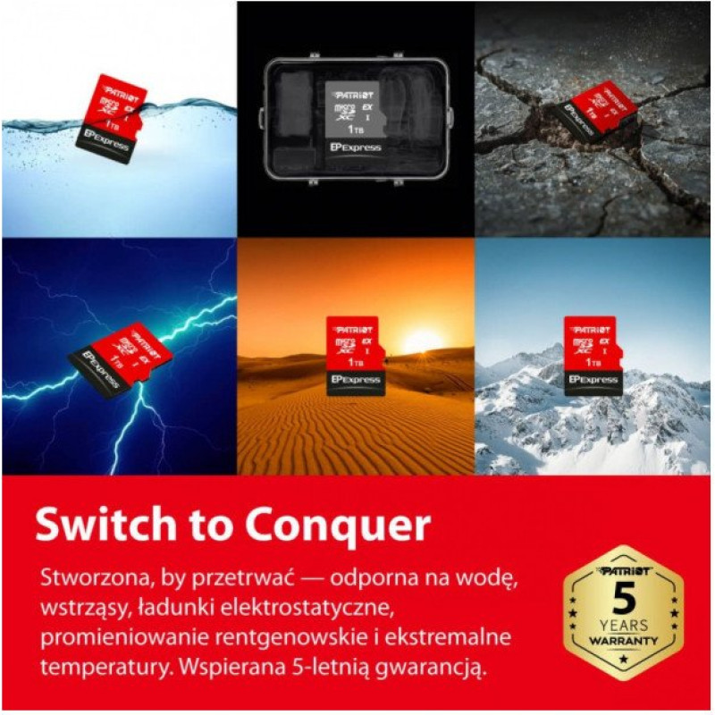 Patriot Karta microSDXC 512GB Express 800/600MB/s Nintendo Switch 2