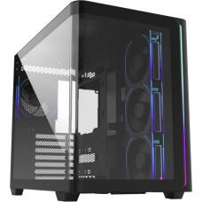 Fortron FSP M580-BP, tower case black, tempered glass