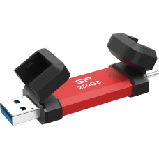 Silicon Power DS72 | 250 GB | USB Type-A/USB Type-C 3.2 Gen 2 | Red