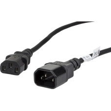 Lanberg Power cable Lanberg IEC 320 C13 - C14, 1.8m, black (CA-C13E-11CC-0018-BK)