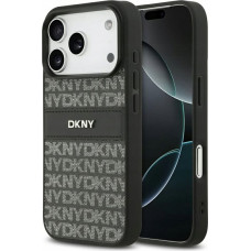 Dkny Etui DKNY Repeat Texture Pattern with     Tonal Stripe do iPhone 17 Pro czarny
