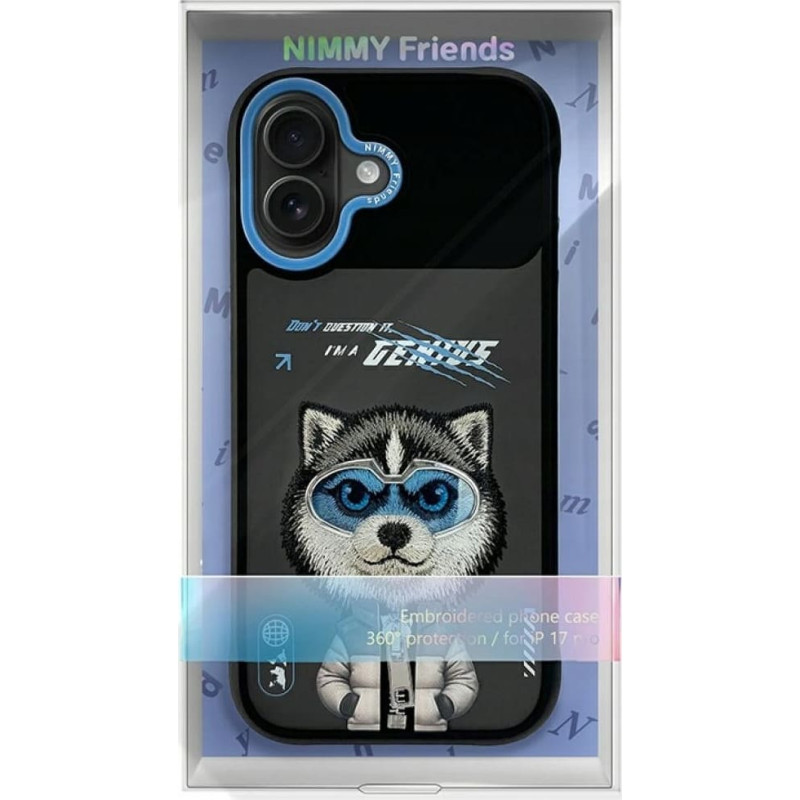 Nimmy Etui Nimmy Cool&Cute 2.0 Wolf do iPhone 17 czarny