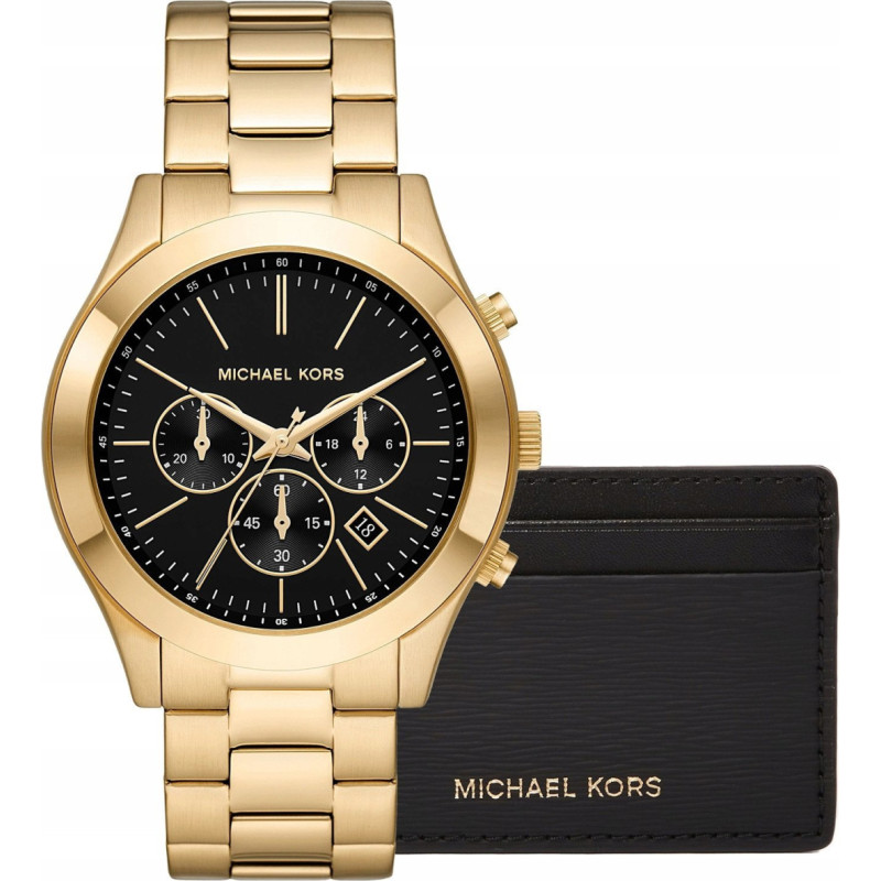 Michael Kors Zegarek Męski + Etui na karty MICHAEL KORS MK1076SET + BOX