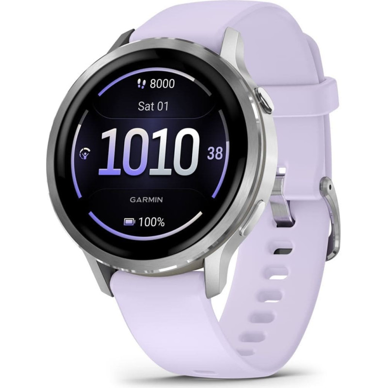 Garmin Venu 4 Smartwatch 41mm grau/silber lavendelblau