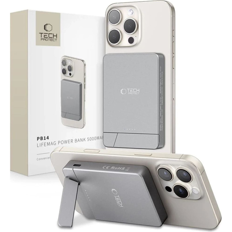 Tech-Protect PB14 LIFEMAG MAGSAFE POWER BANK 5000MAH SPACE GREY