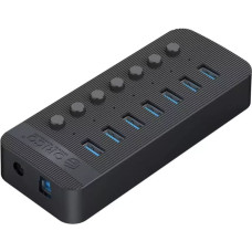 Orico HUB USB Orico Aktywny hub 7xUSB-A 5Gbps BC 1.2 24W czarny