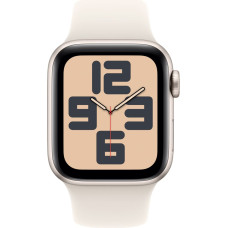 Apple Watch SE, Smartwatch (champagne, aluminum, 40 mm, Polarstern sports bracelet M/L)