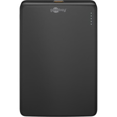 Goobay Magnetic Wireless Power Bank 5,000 mAh (black, 5 Ah, 1x USB-C + charging pad, Power Delivery)