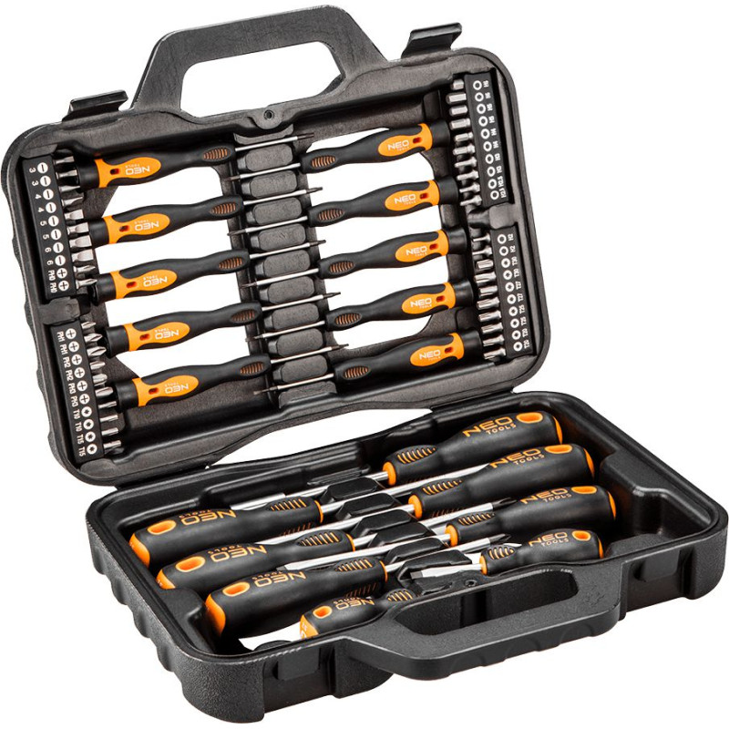 Neo Tools Neo Set of screwdrivers and screw tips 58 elements (04-211)