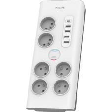 Philips SPN7060WA/60 viršįtampių ribotuvas Balta 6 AC išvestis(ys / čių) 2 m