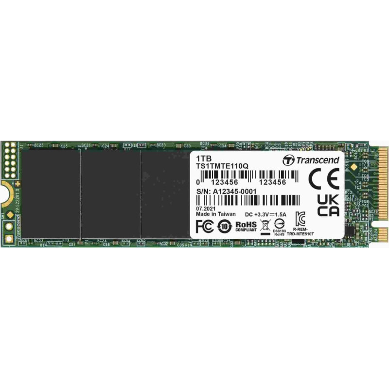 Transcend SSD Transcend 110Q 1TB M.2 2280 PCI-E x4 Gen3 NVMe (TS1TMTE110Q)