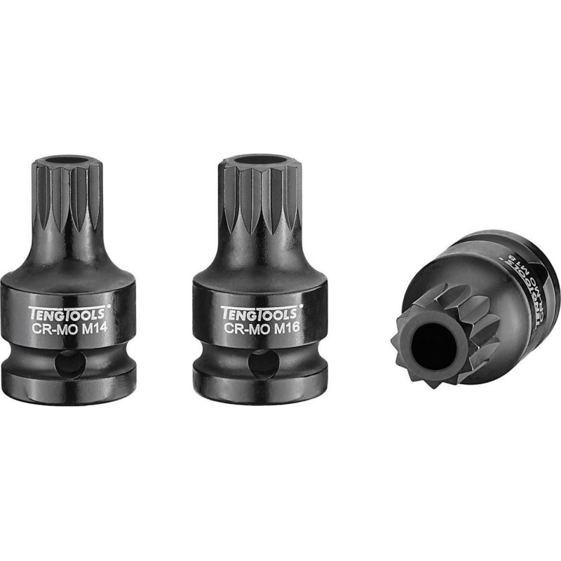 Teng Tools Nasadka trzpieniowa udarowa długa xZN Spline z chwytem 1/2" 14 mm Teng Tools