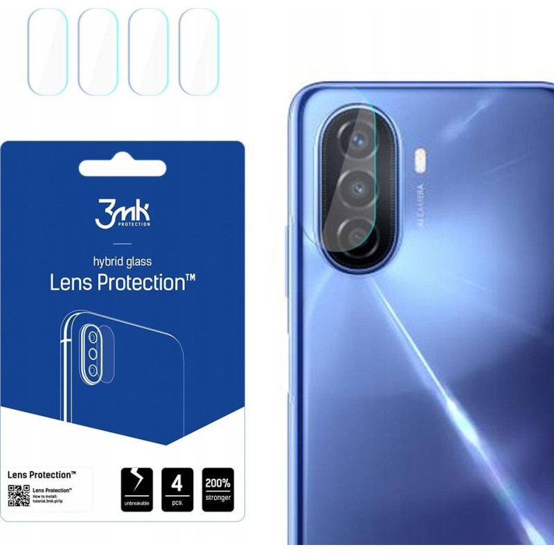 3MK Hybrid glass for camera lens 3MK Lens Protection Huawei Nova Y70 [4 PACK]
